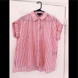 Sanctuary Pink Candy Striper Short Sleeve Top